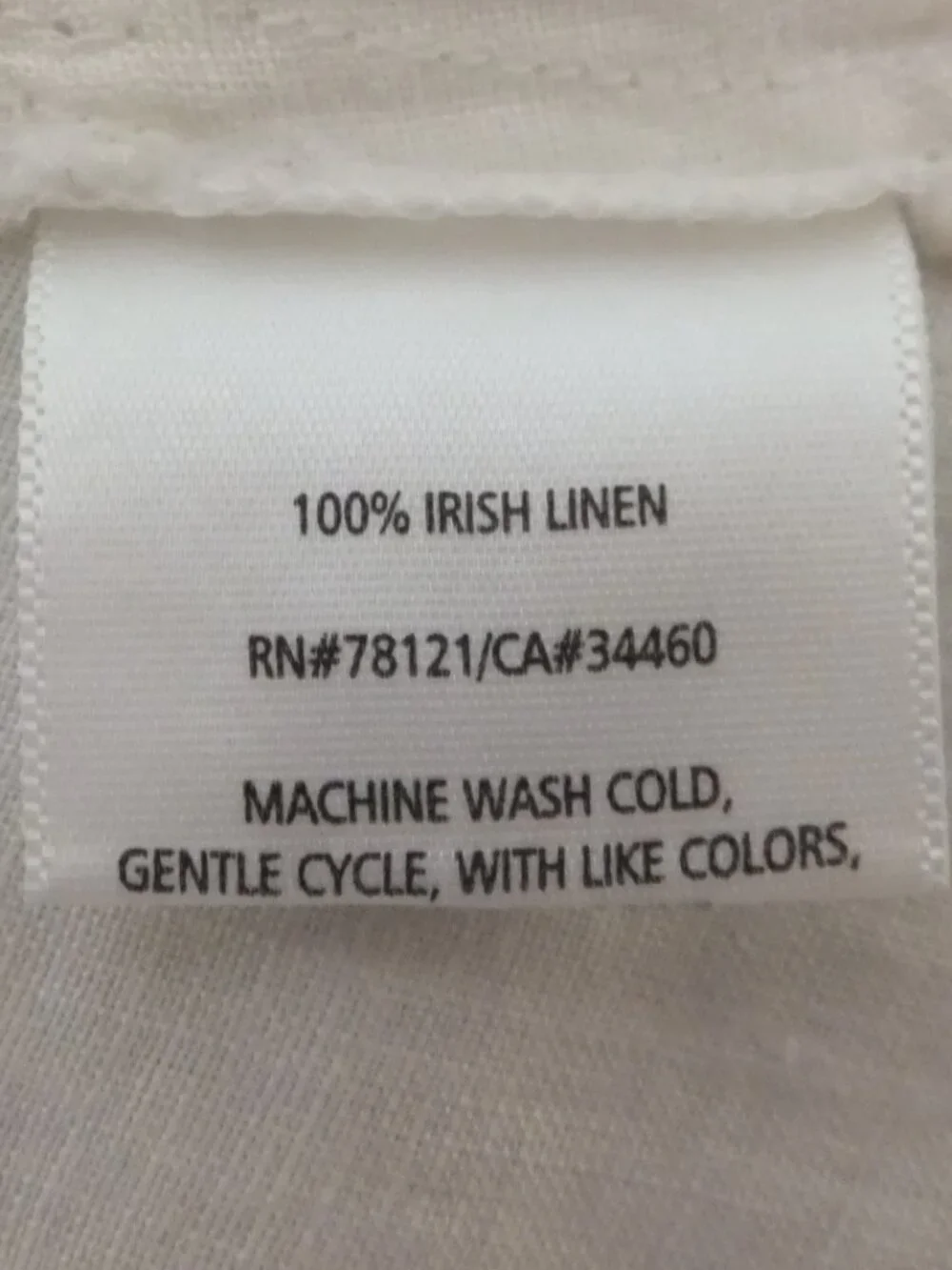 Eileen Fisher Tunic Top Womens Large White 100% Irish Linen Sleeveless Pullover - Picture 6 of 6